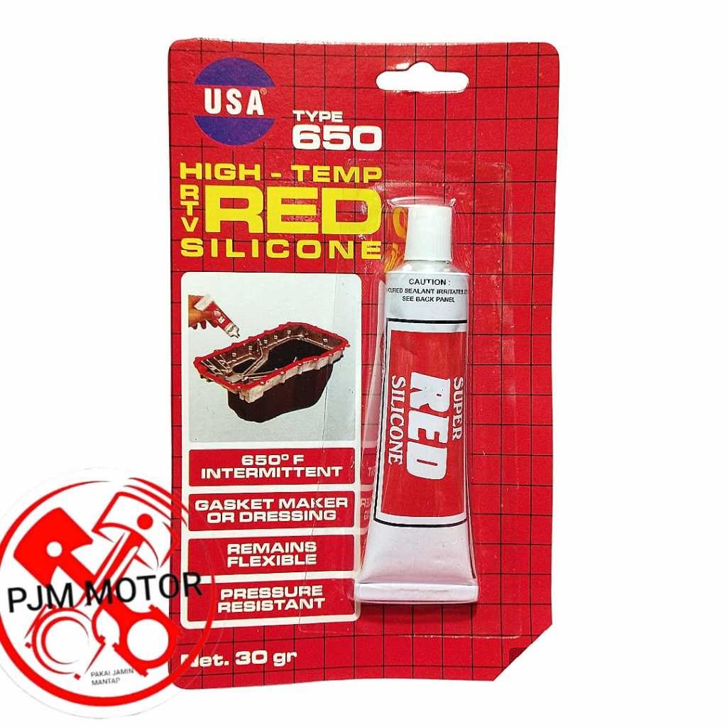 

USA lem red silikon lem merah silicon lem gasket variasi 30gram dan 70gram amplas