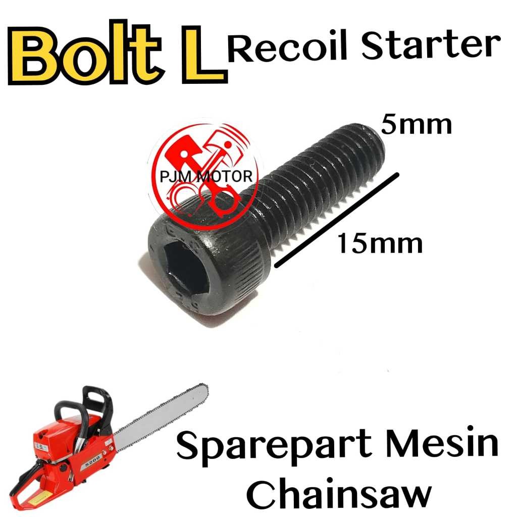 

5200 baut kap engkol stud recoil starter mesin chainsaw senso sinso mini 5500 5800 52cc 55cc 58cc harga 1 buah amplas