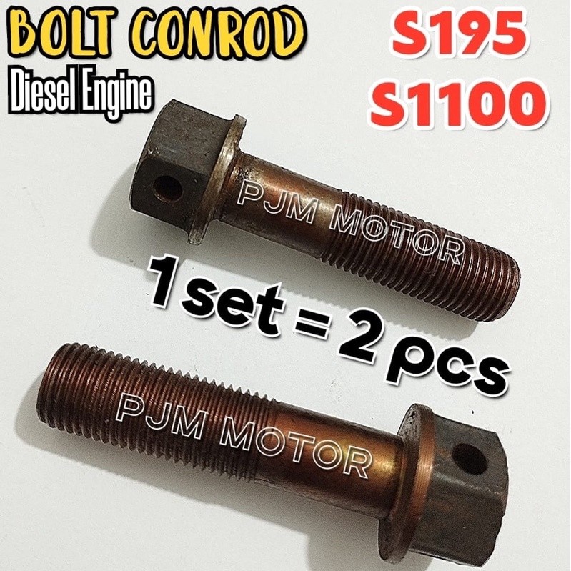 

S195 Bolt conrod baut sokar stang seher mesin diesel pengerak s1100 12pk 16pk amplas