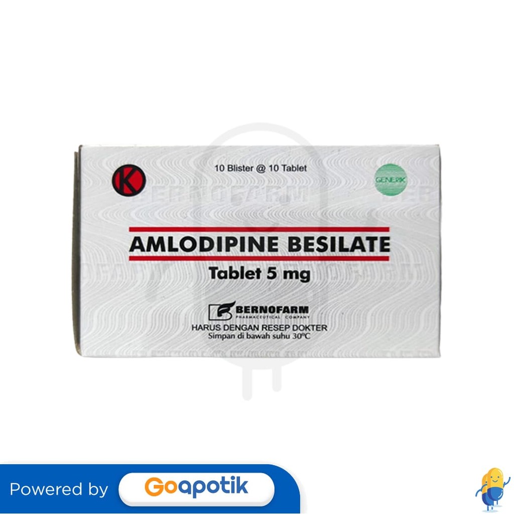 Amlodipine Besilate Bernofarm 5 Mg Box 100 Tablet