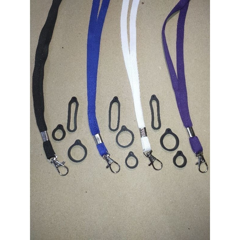 Paket Lengkap Tali Lanyard 1 cm Pods 3 Karet O Ring 13mm 20mm 40mm