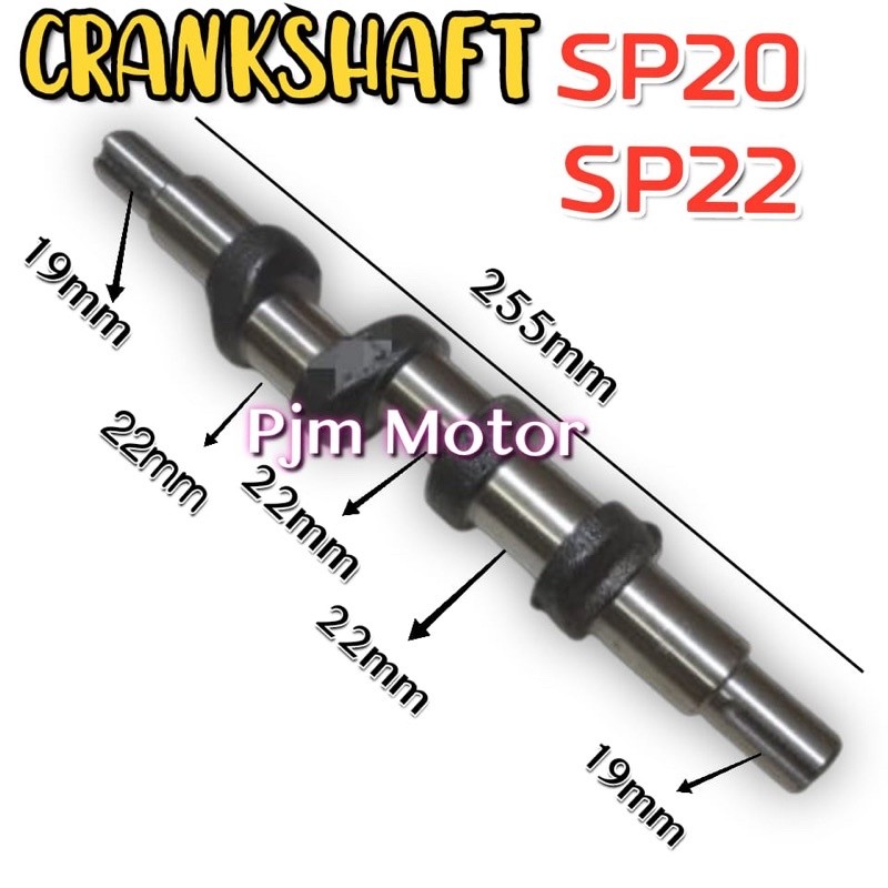 

Sp22 Crank shaft Kruk as Kro as mesin power sprayer pompa steam stim doorsmeer sp20 22cc 20cc amplas