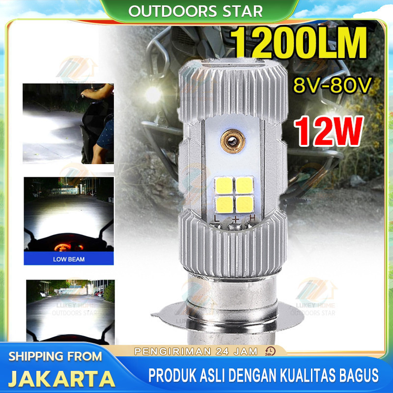 LAMPU DEPAN MOTOR LED PHILIPS-LAMPU LED 2SISI H6 ARUS DC P15D M5 BST BOHLAM LAMPU DEPAN MOTOR LED HS