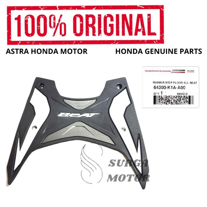 Karpet Pijakan Kaki Rubber Step Floor All BeAT K1A Street LED Original Honda AHM 64300-K1A-A00 Karet