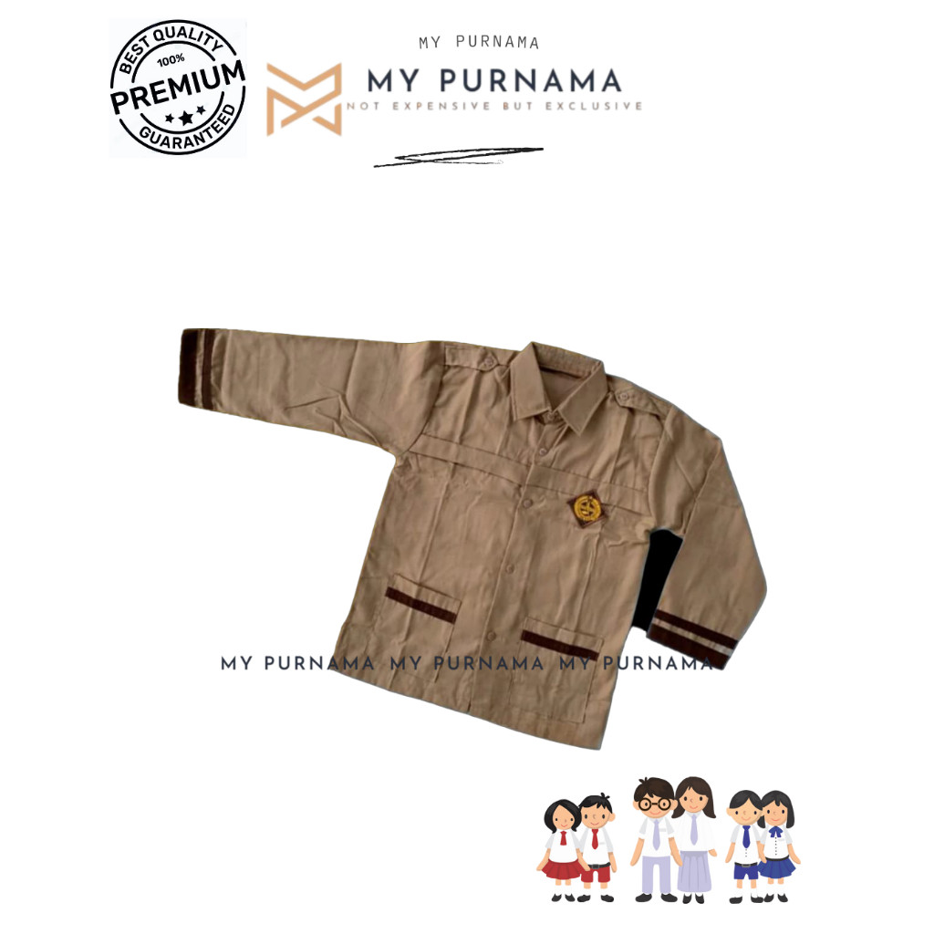 

TERBARU Baju Pramuka SIAGA Lengan Panjang Kemeja Seragam Sekolah SD Coklat Susu - Seragam Sekolah - My Purnama