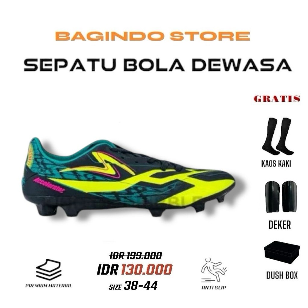 Sepatu Bola Specs Accelerator Hyperspeed Hitam Boots
