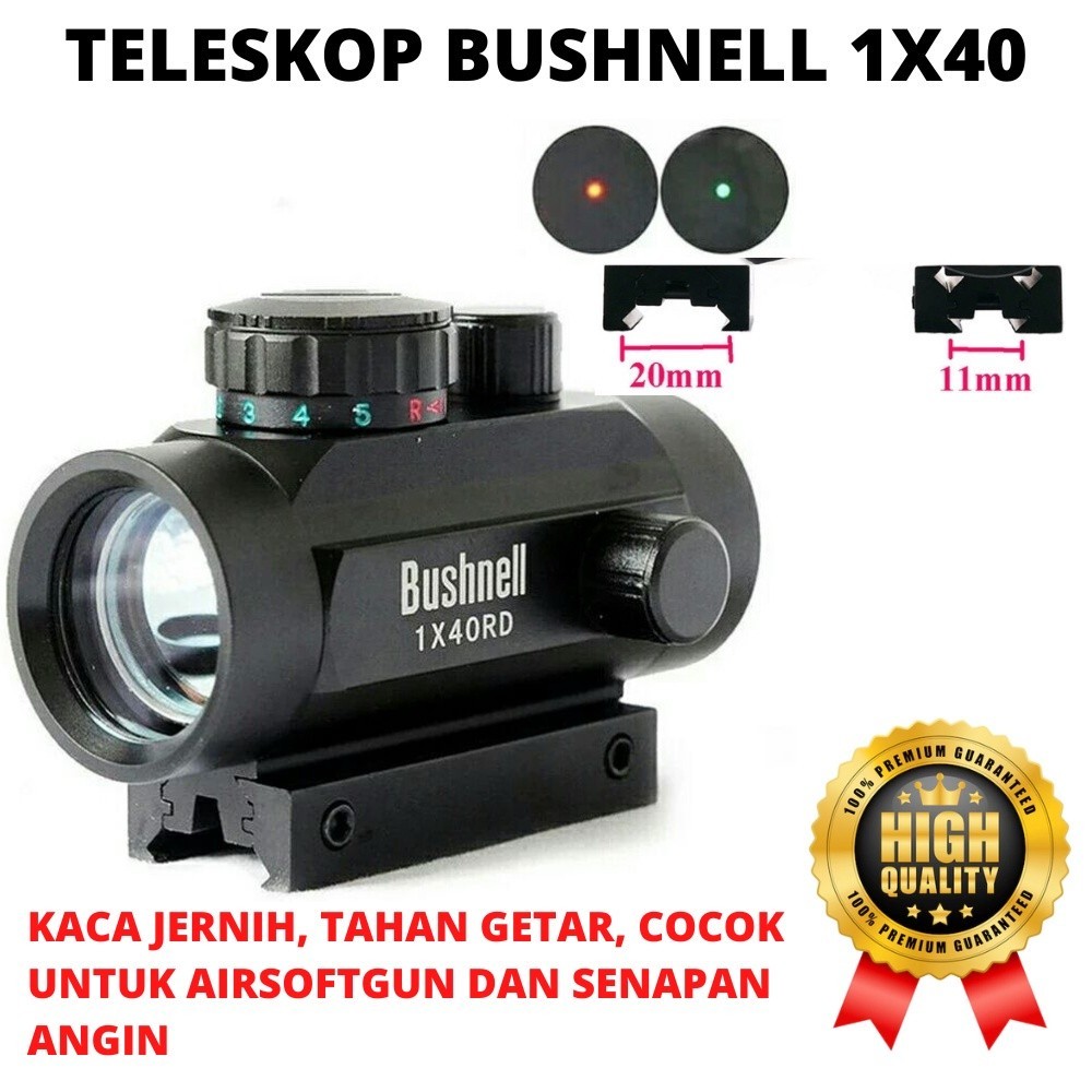 Teleskop 1x40 red dot Bushnell / Cocok Buat Semua Senapan Angin