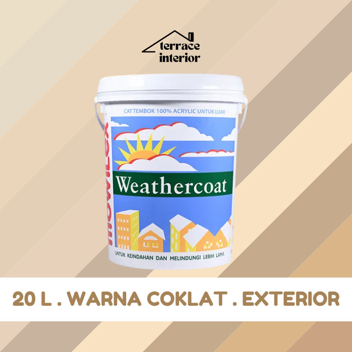 Cat Tembok Mowilex Weathercoat warna Coklat 20 L