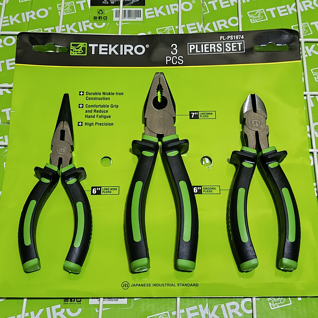 Tang Tekiro Set 3 pcs Tang Potong Tekiro Tang Kombinasi Tekiro Tang Lancip Tekiro Original