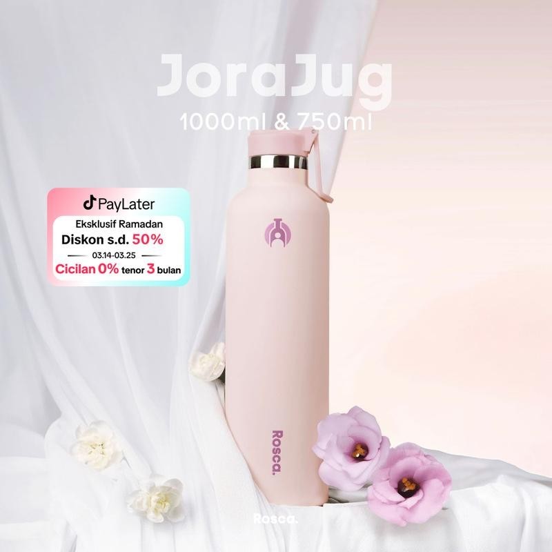 

Rosca JoraJug Tumbler Stainless 1 Liter Botol Minum 1 Liter Tahan Panas / Dingin Portable Stainless Steel Tumblr