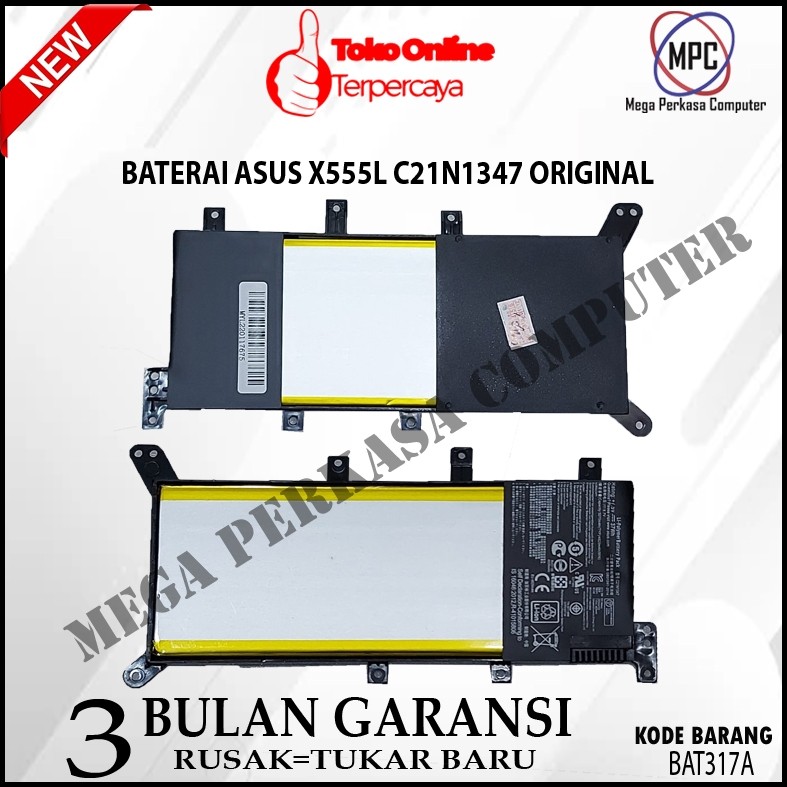 Batere Baterai ASUS X555B X555L C21N1347 Original