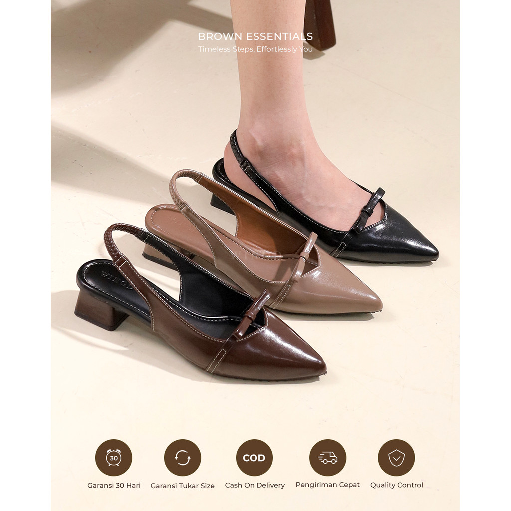 Winod Ivoria Heels Wanita / Sepatu Wisuda / Sepatu Kerja / Sepatu Hangout / Heels Wanita Kekinian