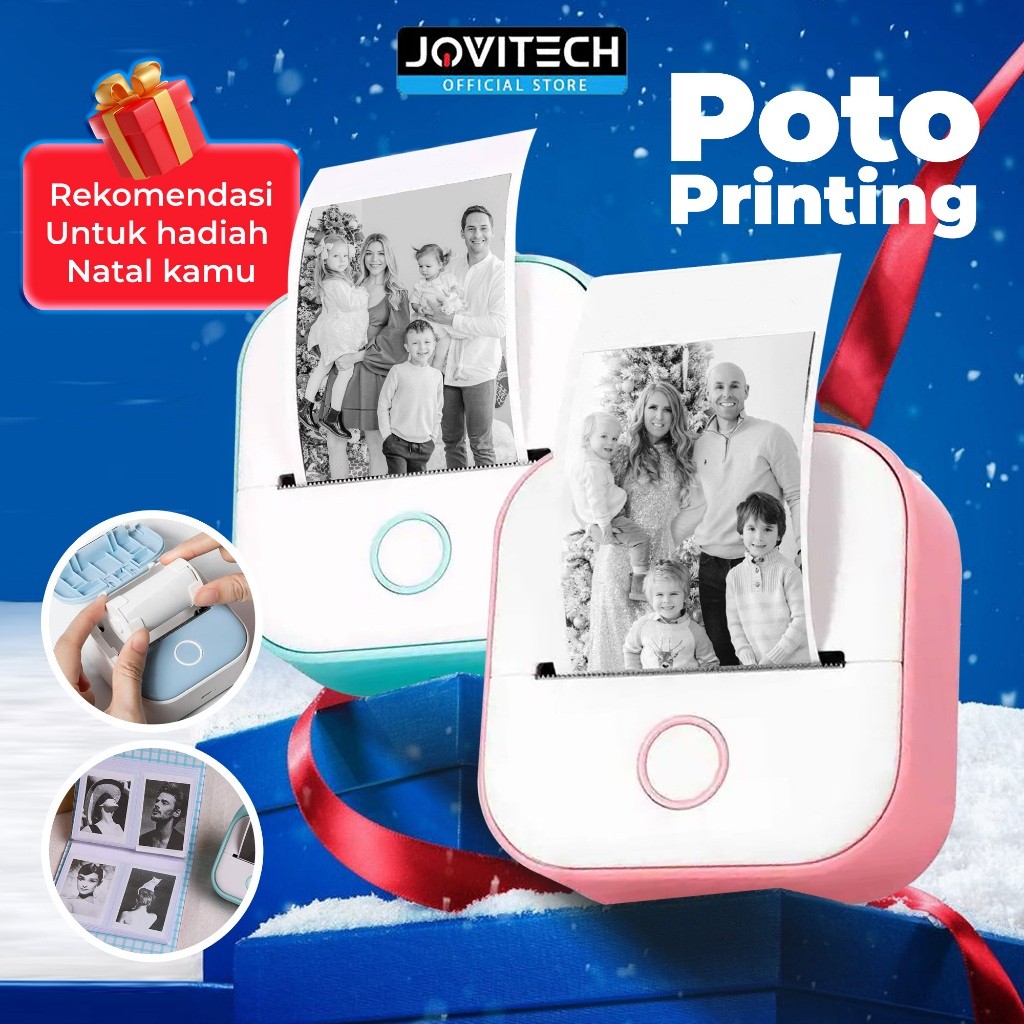 

(GIFT Poto Album BTS)Jovitech Printer Termal Printer Bluetooth Portable Mini Batrai PPOB Kasir Portable Printer Bluetooth Photo Picture