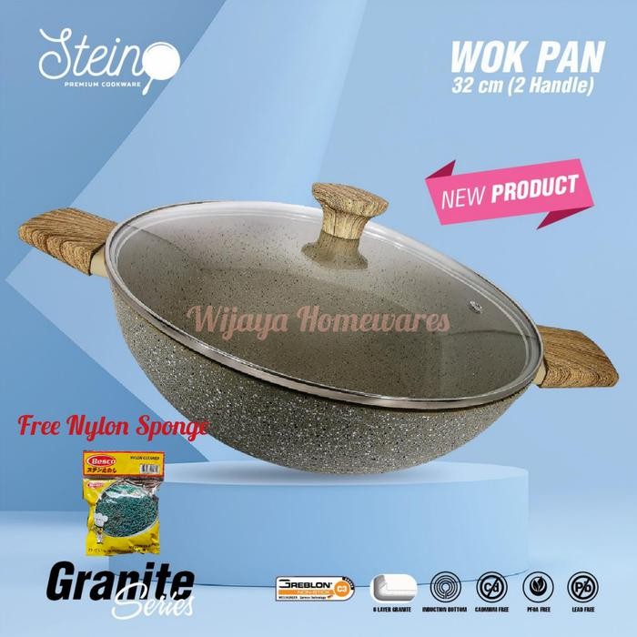 Stein Cookware - Granite Series Wok Pan 32cm