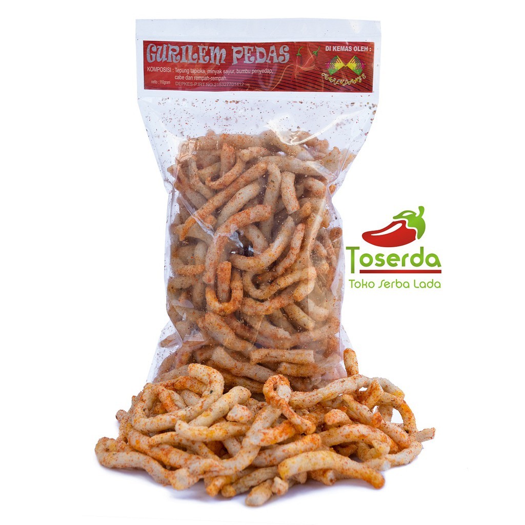 

Kerupuk / Krupuk Gurilem Pedas Hareudang
