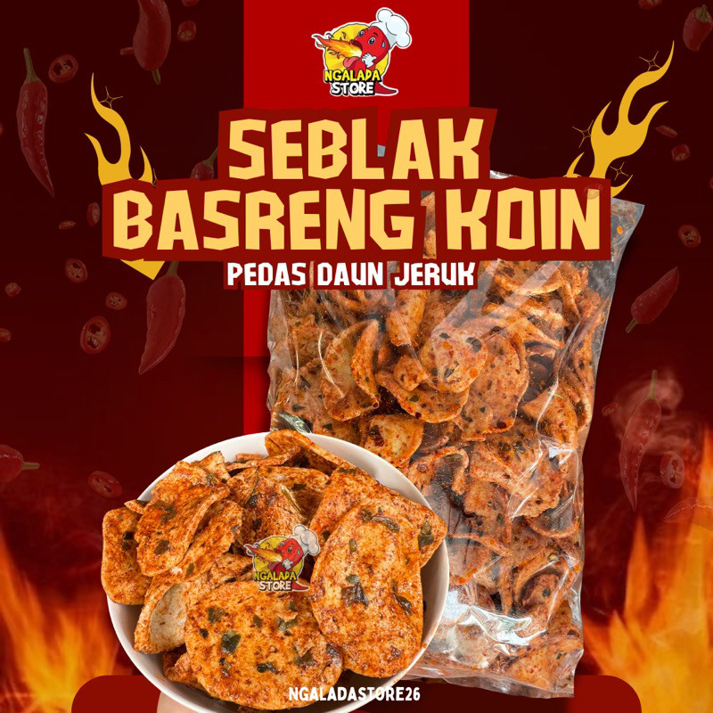 

JAMIN MURAH !!!BASRENG KOIN/KERIPIK BASRENG BUMBU SEBLAK PEDAS DAUN JERUK 1KG | SEBLAK BASRENG VIRAL(BISA LANGSUNG ORDER)