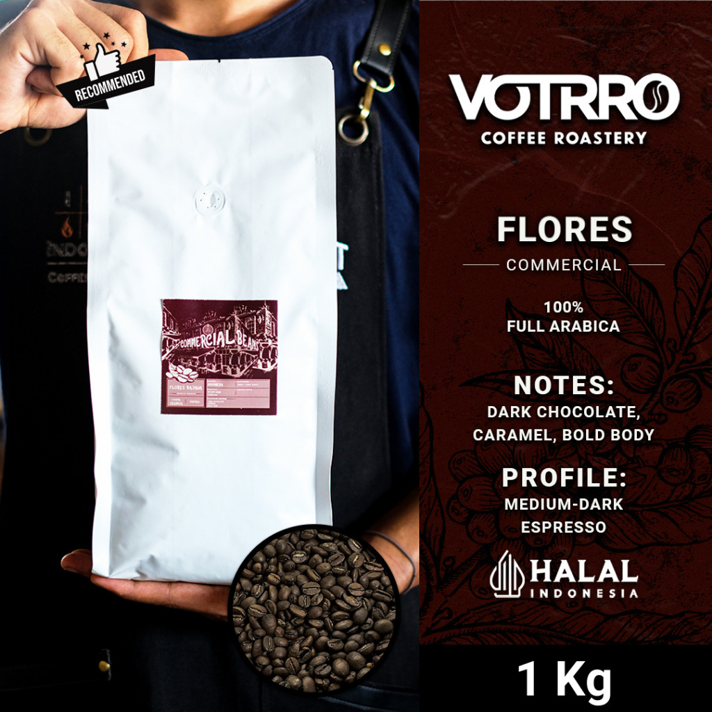

Biji Kopi 100% Full Arabica FLORES BAJAWA Roasted Commercial- ESPRESSO