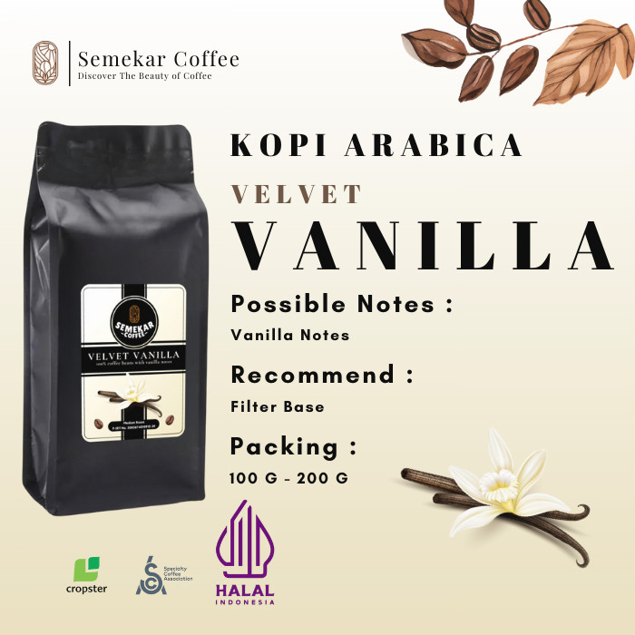 

Semekar Coffee - Valvet Vanilla Coffee Kopi Natural Fermentation Process Roasted Beans