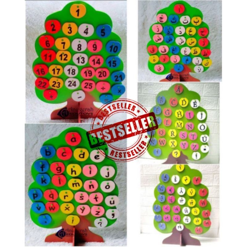 ZZN9KG *[TERLARIS]* Mainan Edukasi Anak - Pohon Edukasi Anak. Pohon Huruf, Pohon Angka, Pohon Hijaiy
