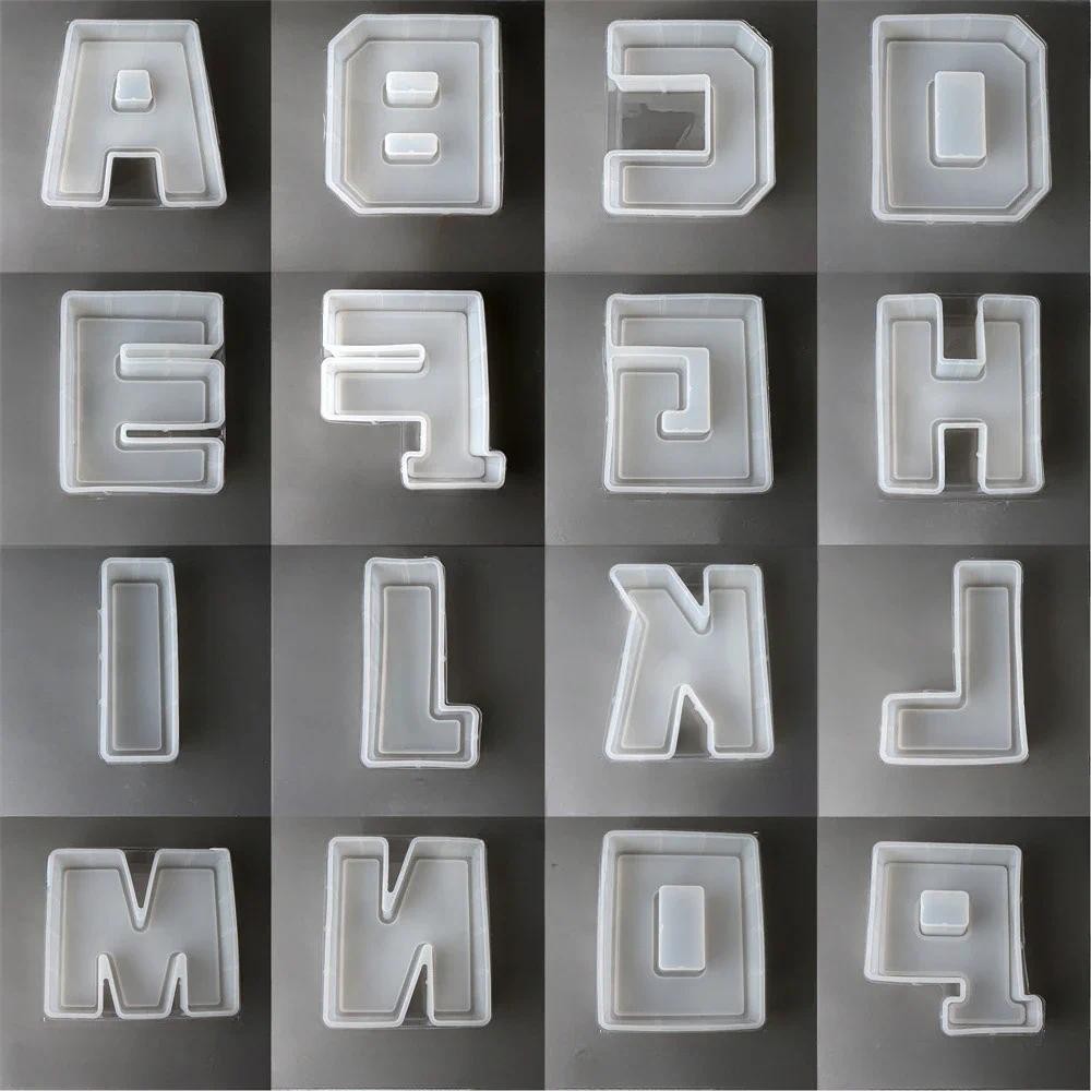 

Large 26 English Capital Letters Silicone Molds Crystal Epoxy Resin Mold DIY Wedding Scene Atmosphere Layout