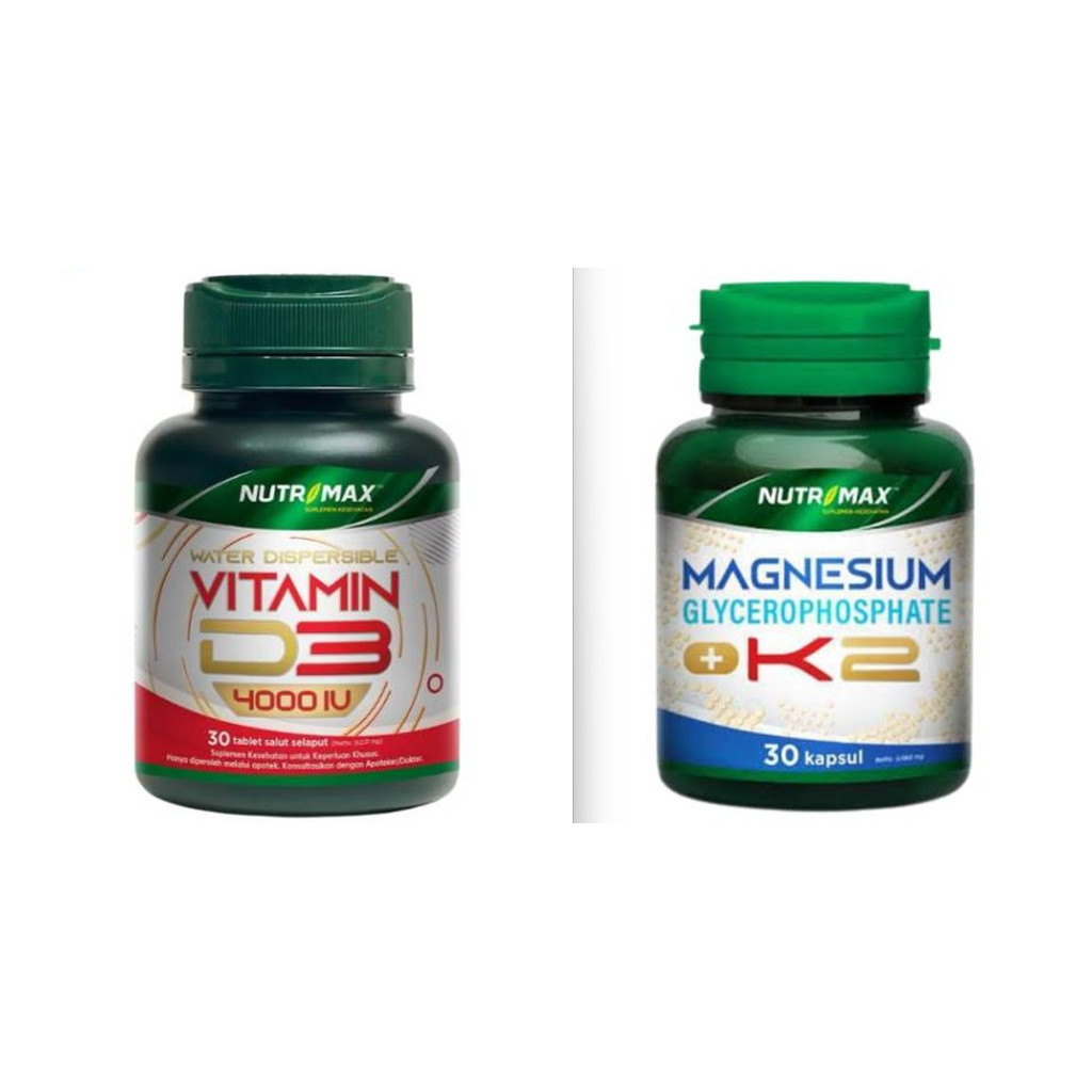Paket Bundling Nutrimax D3 4000 IU isi 30 Tablet + Nutrimax Magnesium + K2 30 Tablet