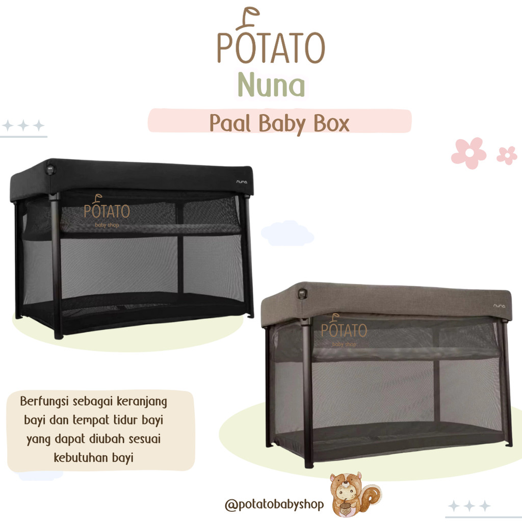 Nuna PAAL Baby Box Free Organic Cotton Sheet & Insect Net & Travel Bag