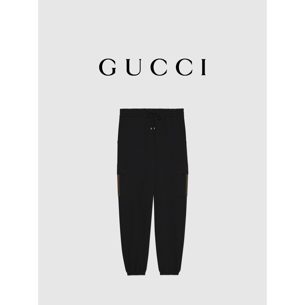 GUCCI kain sayuran sayuran celana pria kapas