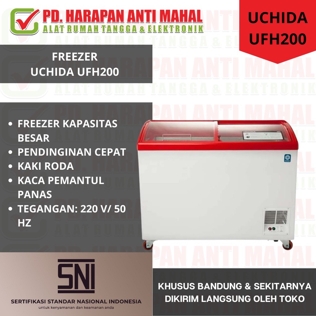 FREEZER UCHIDA UFH200/ FREEZER BOX UCHIDA UFH200/ STEKO UCHIDA UFH200/ PENDINGIN ES KRIM UCHIDA UFH2