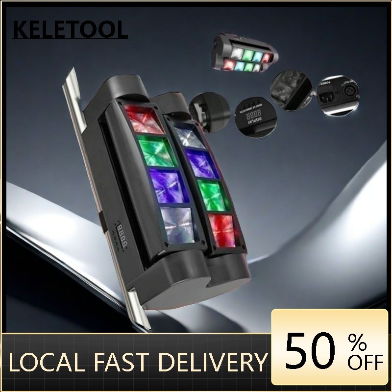 Spider light voice bar stage light ktv flash eight beam of light laser head light led eight eyes min