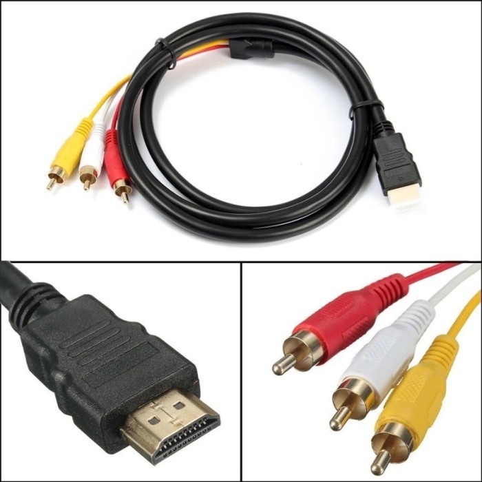 AMD99 Kabel HDMI to RCA AV Converter Adapter Konverter Hdmi ke TV Analog