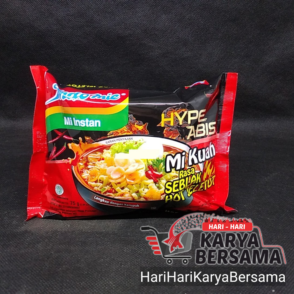 

INDOMIE MIE INSTAN SEBLAK HOT JELETOT HYPE ABIS 75GR