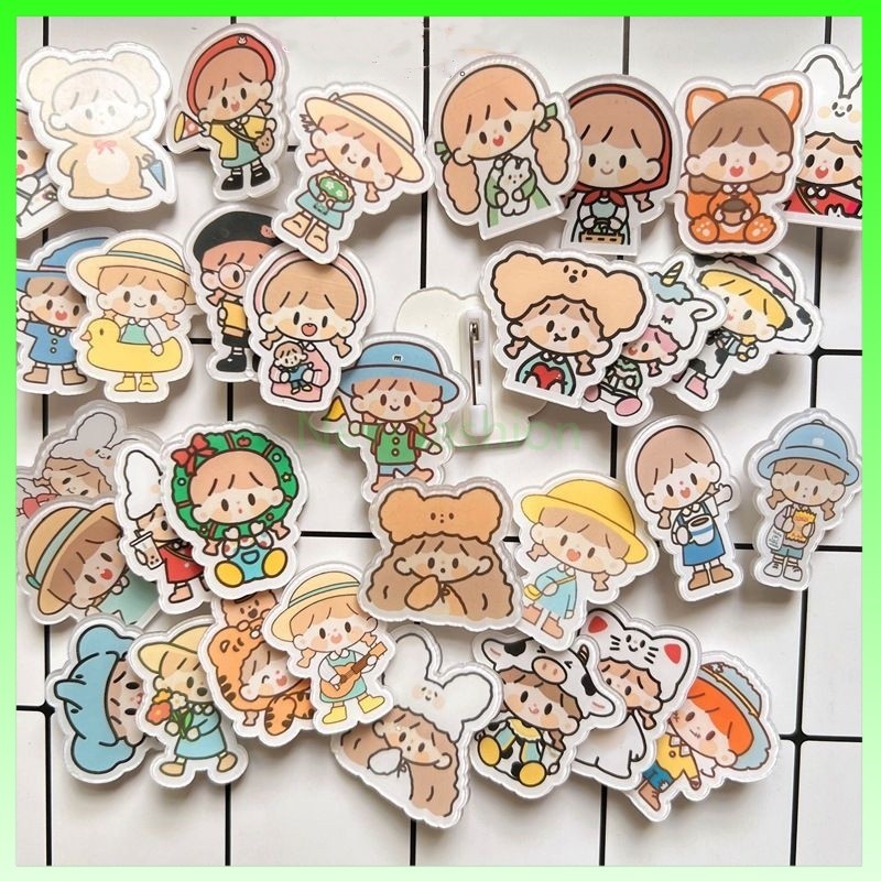 Pin akrilik tas aksesoris 1 buah bros/kreatif lucu pakaian liontin lencana lucu versi Korea/PIN TAS 