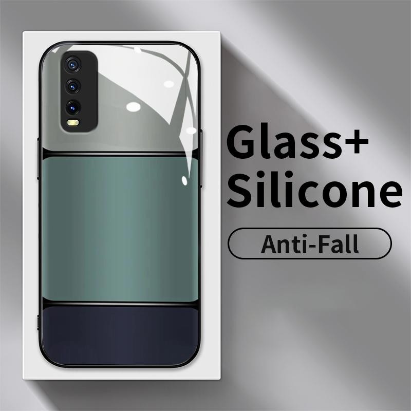 Casing Hp For Vivo Y50 Y51 2020 Y51a Y53s 4G Y55 5G Y55s 2023 Y56 Y66 Y67 Y5s Y7s Y200e Kaca Hard Co