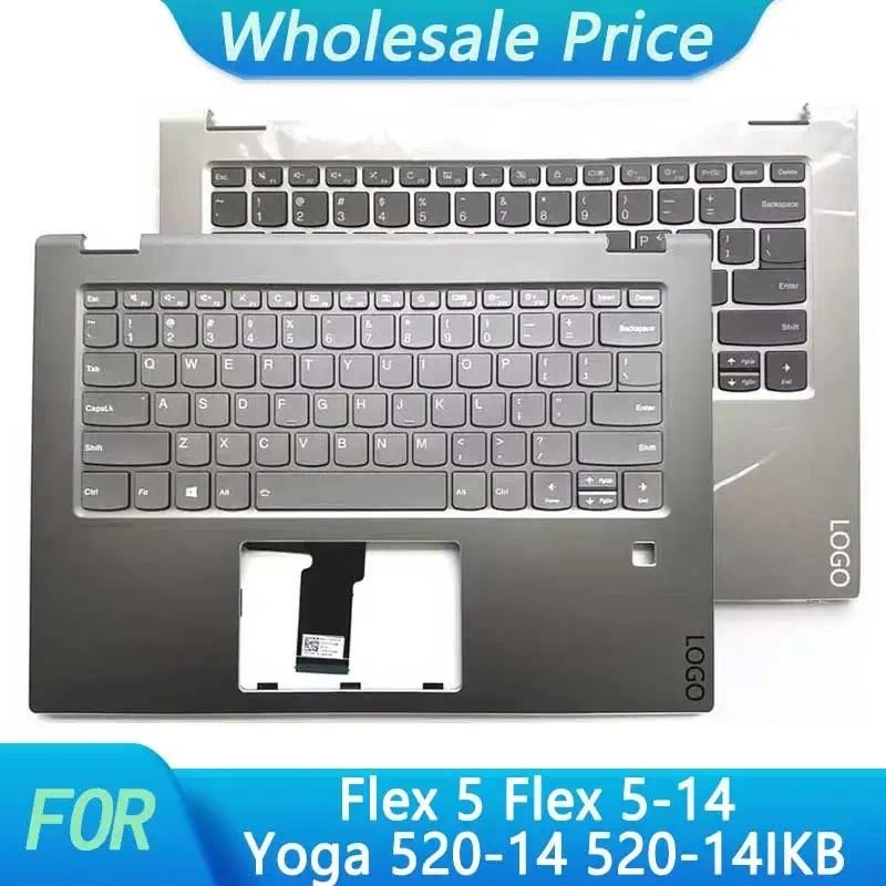 New For Lenovo Flex 5 Flex 5-14 Yoga 520-14 520-14IKB Laptop Palmrest Case Keyboard US English Versi