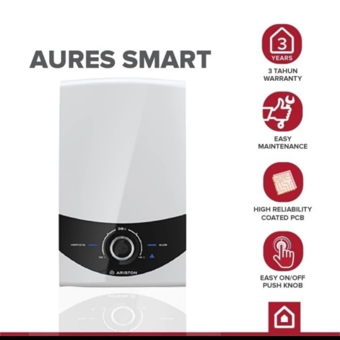 Ariston AURES SMART Pemanas Air instant AURESSMART Water Heater 2400w