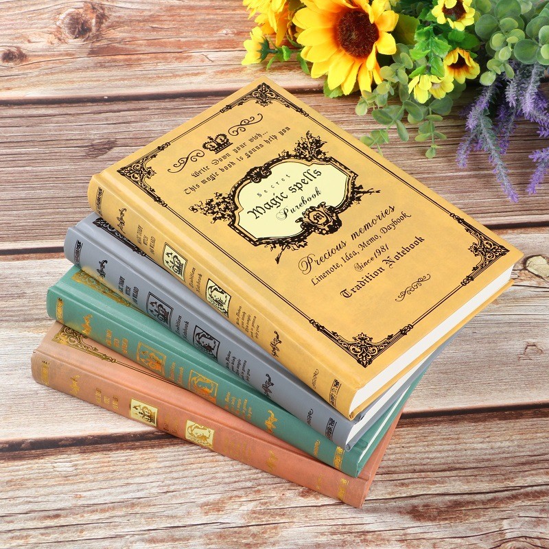 

A5 Retro Creative Stamping Notebooks Thickened Diary Book Note Registration Book for Office Stationery Supplies 160 Pages