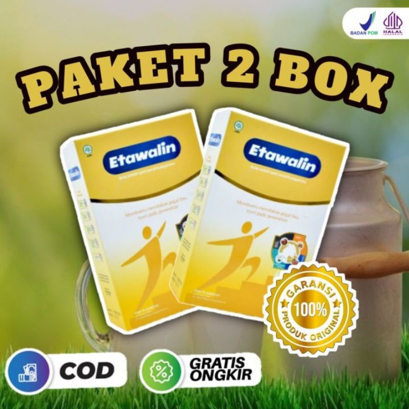 

2 Kotak Etawalin - Susu Kambing Etawa Tingkatkan Kepadatan & Kesehatan Tulang Sendi Susu Anti Asam Urat Rematik Reumatik Nyeri Sendi Promo Mysha Herbal