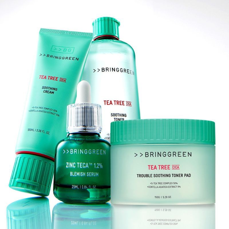 Bring Green Tea Tree Cica Series | Soothing Toner | Soothing Cream | Trouble Cleansing Foam