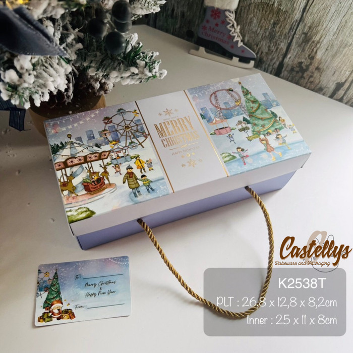 

Kotak box natal XK2538 Kue Kering Cake Bolu Hampers Christmas