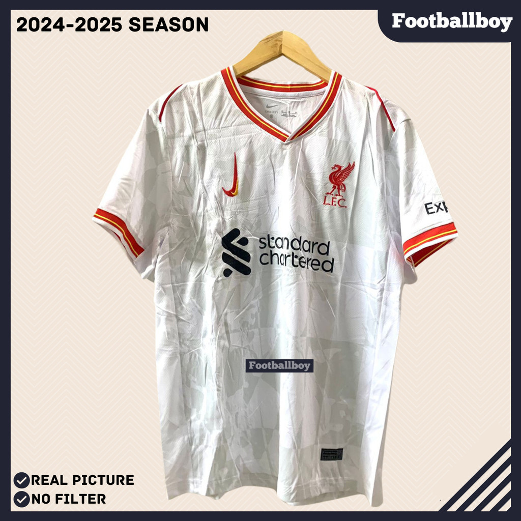 JERSEY BAJU BOLA LIVERPOOL THIRD 3RD 2024 2025 WHITE PUTIH GRADE ORI IMPORT
