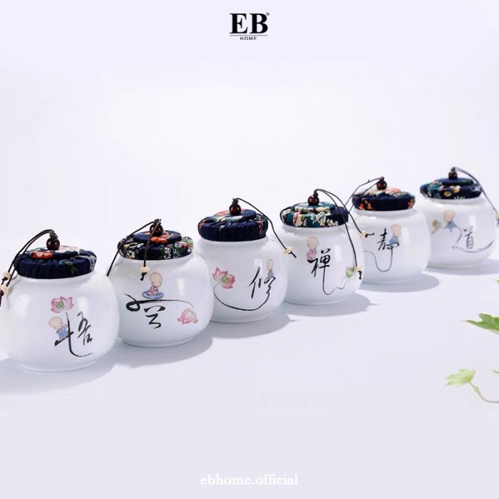 Tempat Teh Daun Keramik Kopi Pot Ceramic Jar Kecil