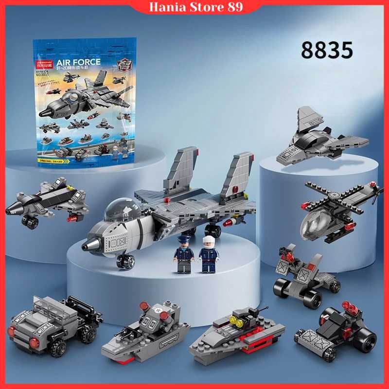 LELE BROTHER Mainan Pesawat Jet Tempur Lego 510 Blocks - 8835