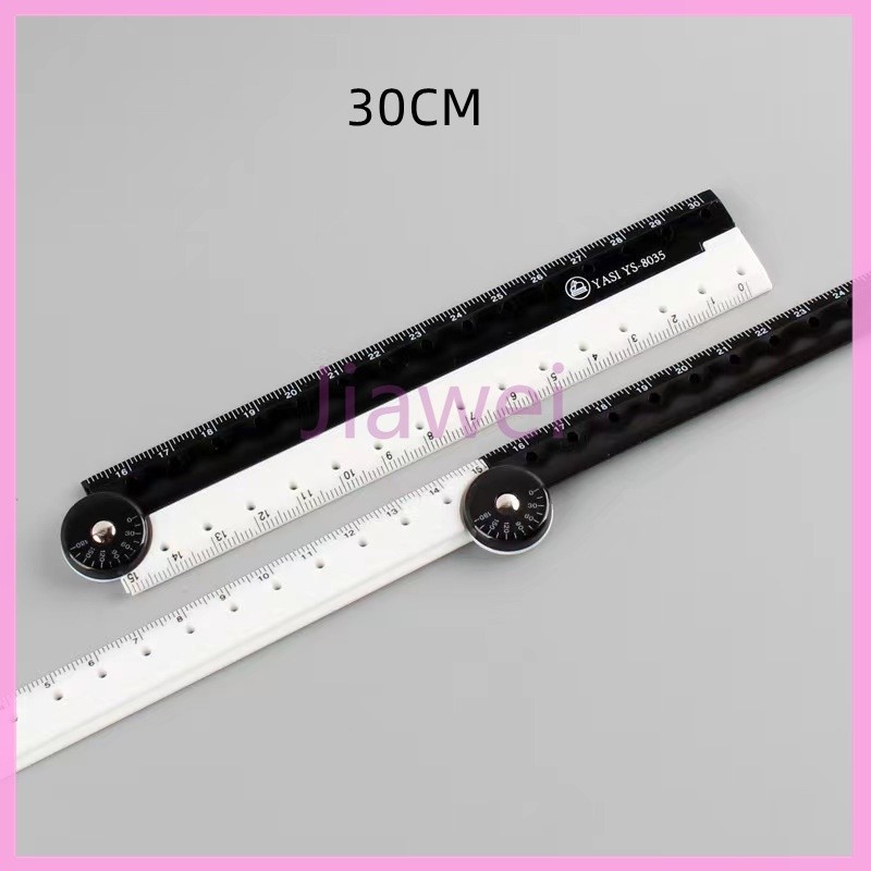 

Jiawei penggaris lipat grafik penggaris sederhana hitam dan putih/Penggaris/penggaris lipat (30cm)