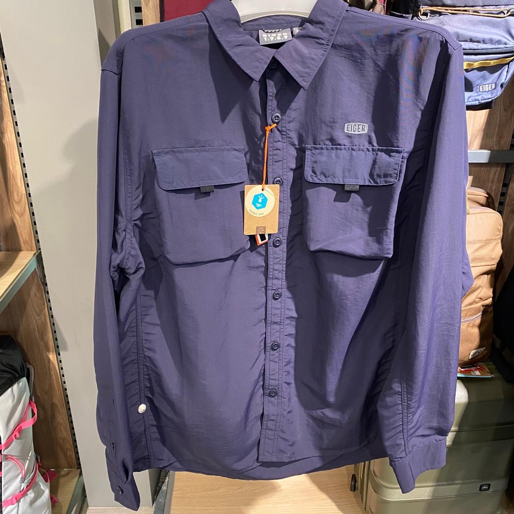 EIGER KEMEJA PANJANG SAFAR LS SHIRT - NAVY