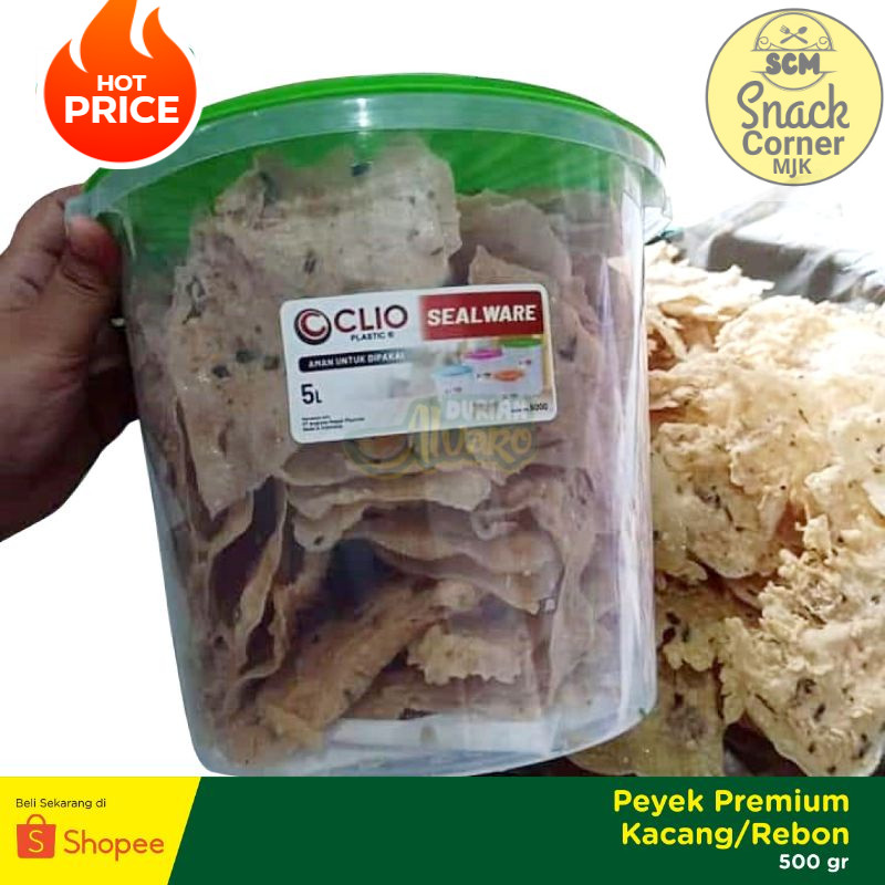 

PEYEK KACANG TANAH DAN KACANG IJO / Rebon Toples 5 Liter CEMILAN oleh oleh khas