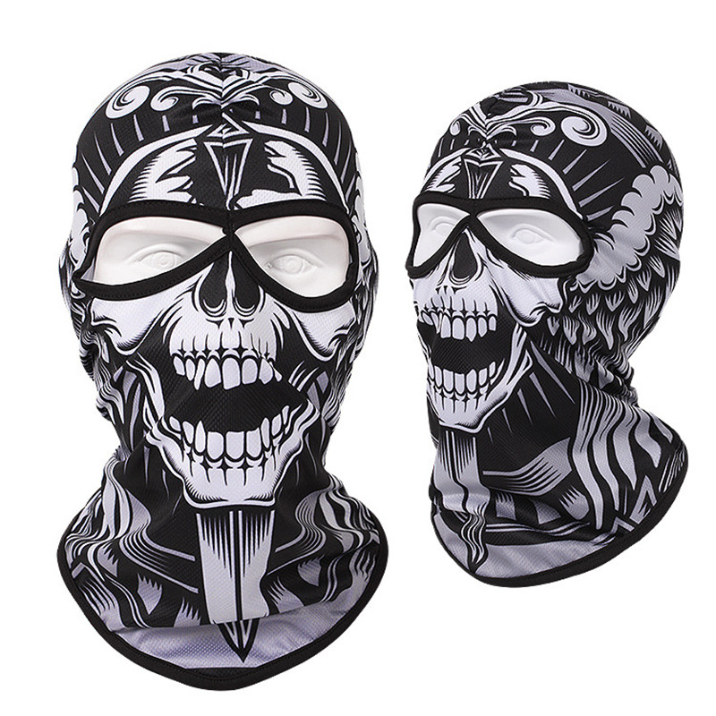 Ski Mask 2 Hole Windproof Balaclava Skull Full Face Mask Men Women Head Neck Warmer Face Cover Motor