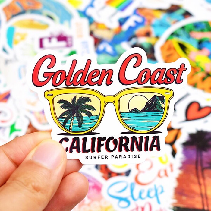 

50 PCS Outdoor Surfing Stickers Summer Sports Beach Stiker Koper DIY
