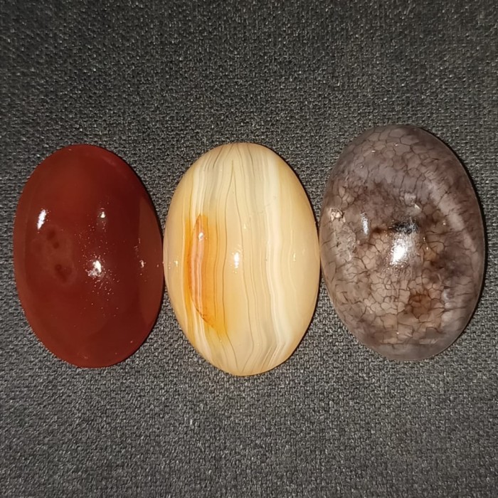 Paket Nomor 19 Natural Batu Akik Motif Gambar Unik Antik Bukan Cincin Perak Emas Bacan Pirus Kecubun