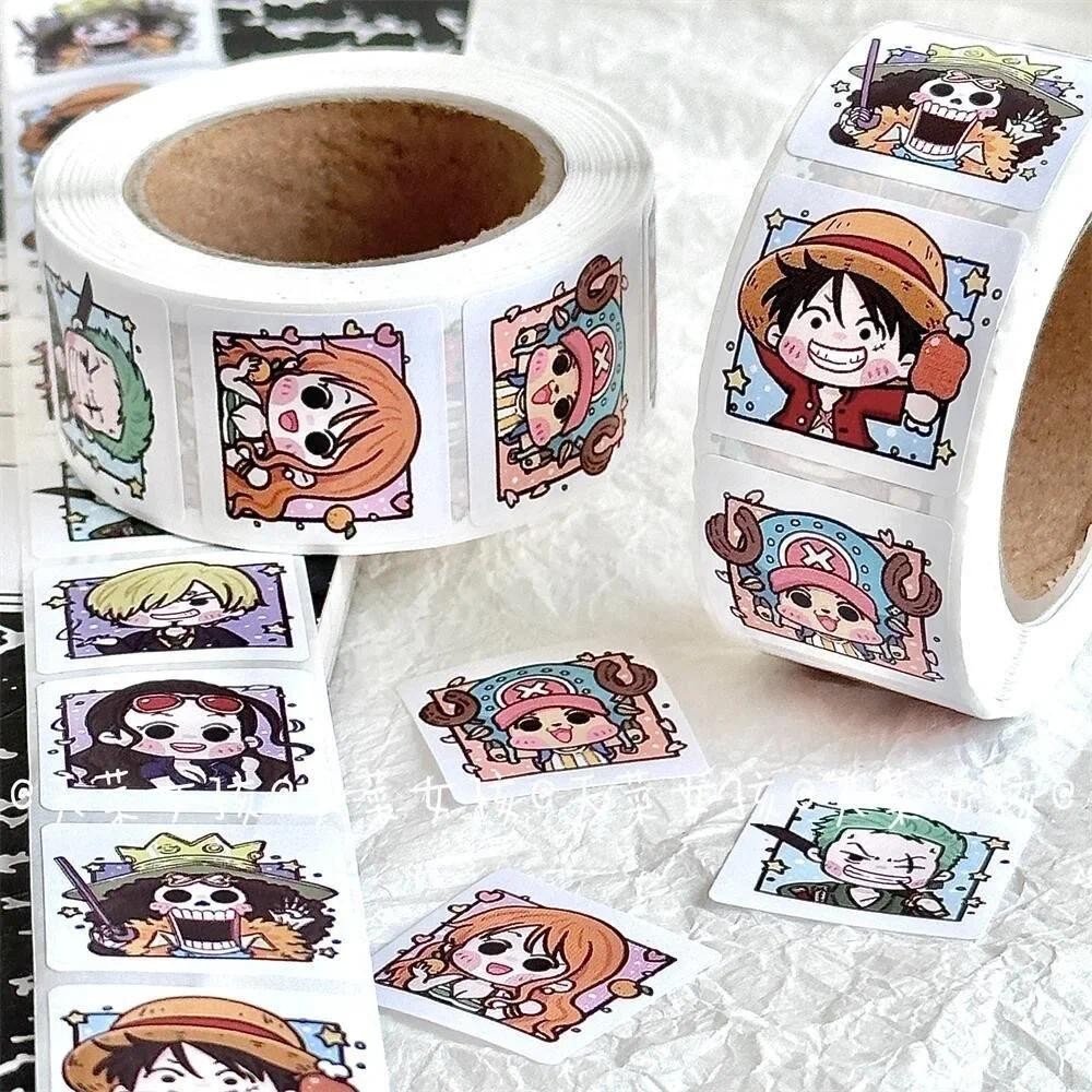 

500PCS One Piece Moving Diffuse Sticker Manual Decorative Materials Envelope Sealing Sticker Paper Kawaii Gift