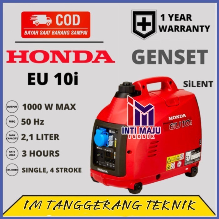 Genset Silent Honda Eu10i Generator Bensin Honda 1000Watt EU 10i